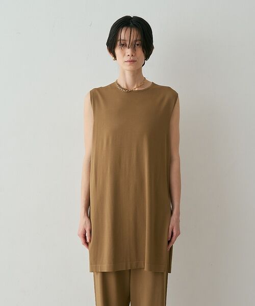 qualite / カリテ チュニック | 【接触冷感・セットアップ対応】レーヨンストレッチニットチュニック | 詳細27