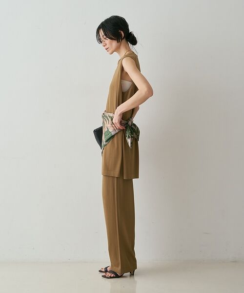 qualite / カリテ チュニック | 【接触冷感・セットアップ対応】レーヨンストレッチニットチュニック | 詳細3