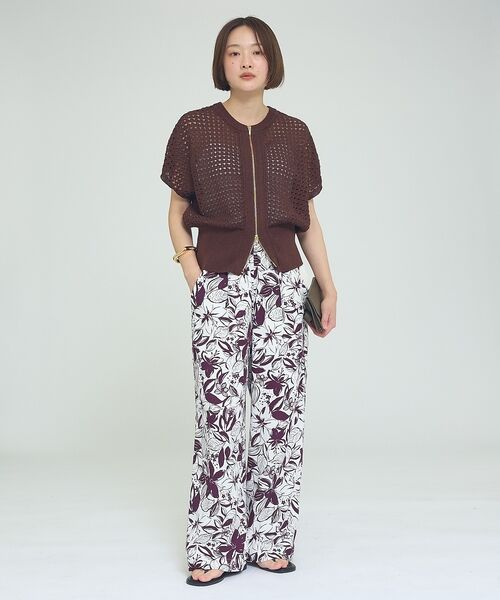 qualite / カリテ ニット・セーター | ZIP UP 透かしニット【予約】 | 詳細8