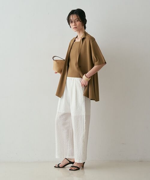 qualite / カリテ カーディガン・ボレロ | 【接触冷感・セットアップ対応】レーヨンストレッチニットジャケット【予約】 | 詳細2