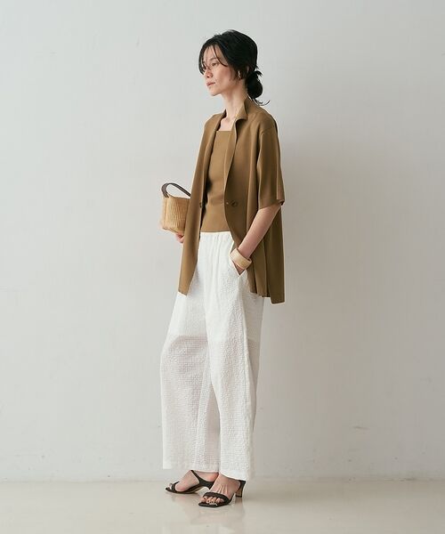 qualite / カリテ カーディガン・ボレロ | 【接触冷感・セットアップ対応】レーヨンストレッチニットジャケット【予約】 | 詳細3