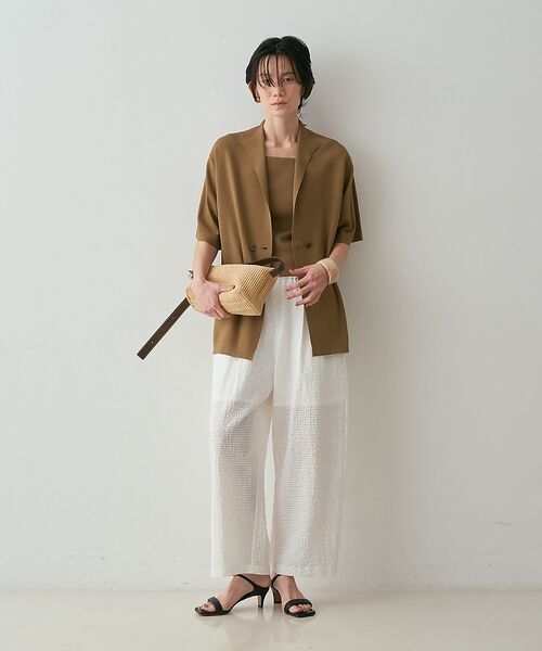 qualite / カリテ カーディガン・ボレロ | 【接触冷感・セットアップ対応】レーヨンストレッチニットジャケット【予約】 | 詳細6