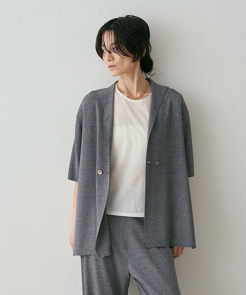 qualite / カリテ カーディガン・ボレロ | 【接触冷感・セットアップ対応】レーヨンストレッチニットジャケット【予約】 | 詳細26