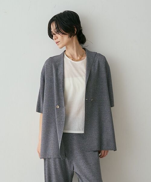 qualite / カリテ カーディガン・ボレロ | 【接触冷感・セットアップ対応】レーヨンストレッチニットジャケット【予約】 | 詳細27