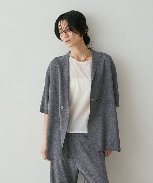 qualite / カリテ カーディガン・ボレロ | 【接触冷感・セットアップ対応】レーヨンストレッチニットジャケット【予約】 | 詳細28