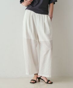 qualite / カリテ パンツ | 【セットアップ対応】シアーギンガムクロップドパンツ【予約】