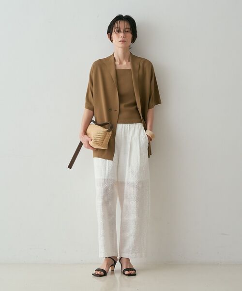 qualite / カリテ パンツ | 【セットアップ対応】シアーギンガムクロップドパンツ【予約】 | 詳細16