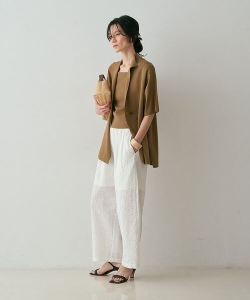 qualite / カリテ パンツ | 【セットアップ対応】シアーギンガムクロップドパンツ【予約】 | 詳細17