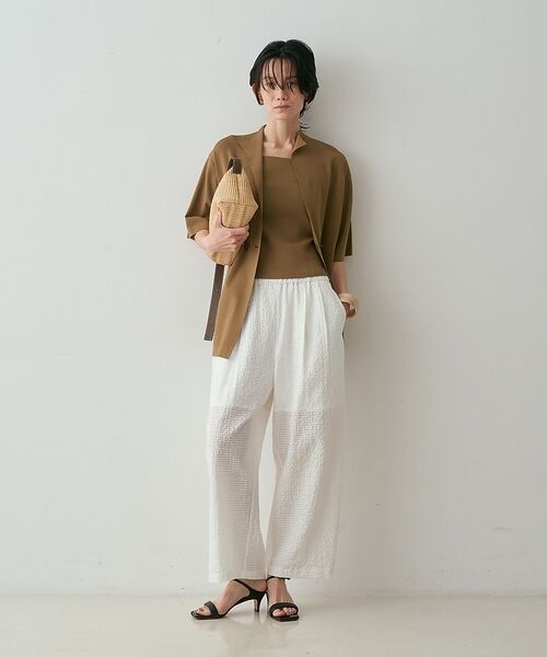 qualite / カリテ パンツ | 【セットアップ対応】シアーギンガムクロップドパンツ【予約】 | 詳細2