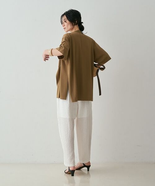 qualite / カリテ パンツ | 【セットアップ対応】シアーギンガムクロップドパンツ【予約】 | 詳細20