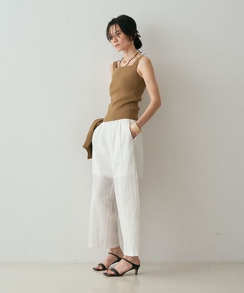 qualite / カリテ パンツ | 【セットアップ対応】シアーギンガムクロップドパンツ【予約】 | 詳細24