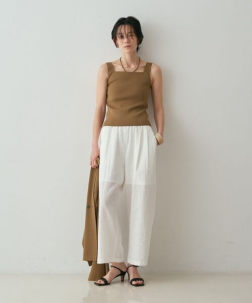 qualite / カリテ パンツ | 【セットアップ対応】シアーギンガムクロップドパンツ【予約】 | 詳細25