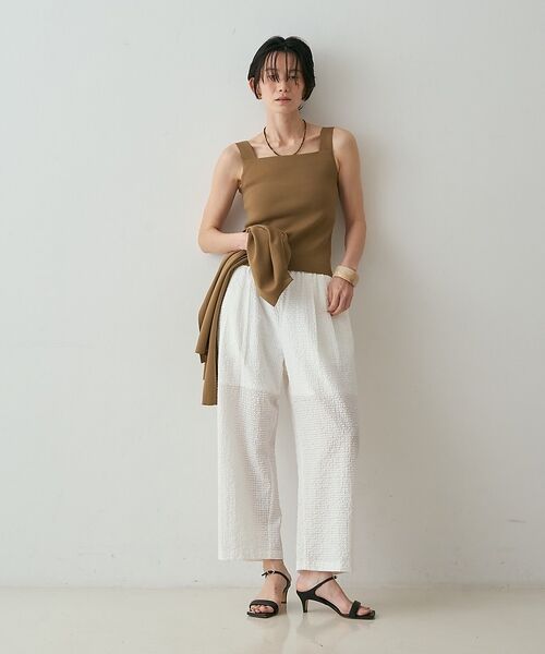 qualite / カリテ パンツ | 【セットアップ対応】シアーギンガムクロップドパンツ【予約】 | 詳細26