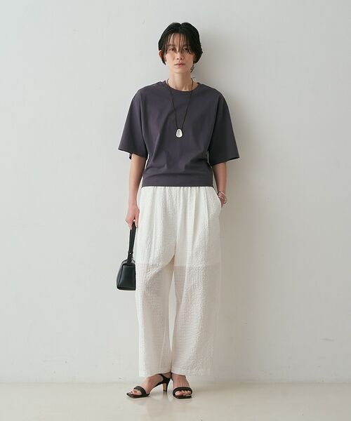 qualite / カリテ パンツ | 【セットアップ対応】シアーギンガムクロップドパンツ【予約】 | 詳細4