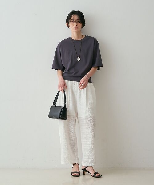 qualite / カリテ パンツ | 【セットアップ対応】シアーギンガムクロップドパンツ【予約】 | 詳細5