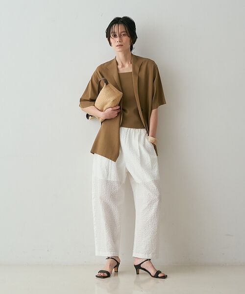 qualite / カリテ パンツ | 【セットアップ対応】シアーギンガムクロップドパンツ【予約】 | 詳細6