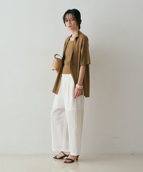 qualite / カリテ パンツ | 【セットアップ対応】シアーギンガムクロップドパンツ【予約】 | 詳細7