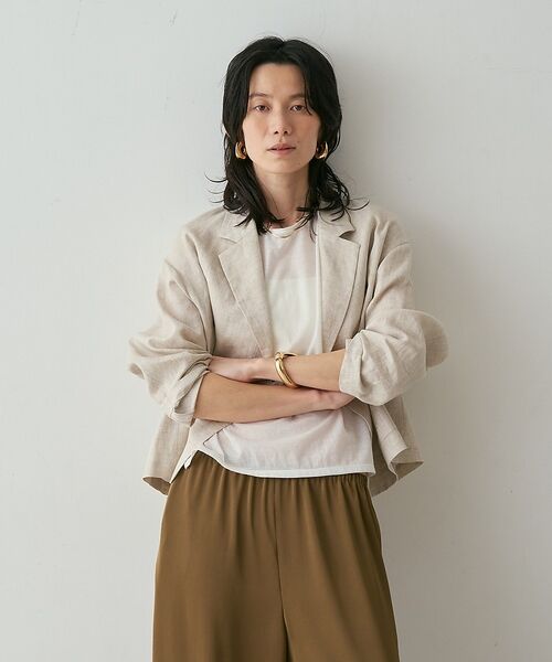 qualite / カリテ テーラードジャケット | リネンショートジャケット【予約】 | 詳細14