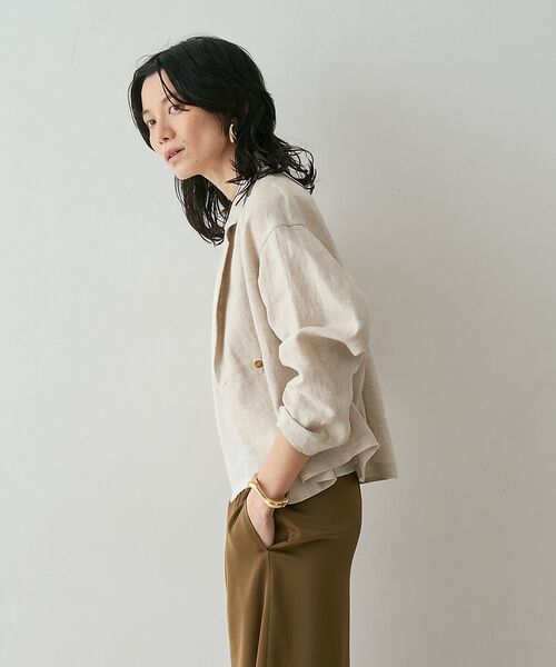 qualite / カリテ テーラードジャケット | リネンショートジャケット【予約】 | 詳細19