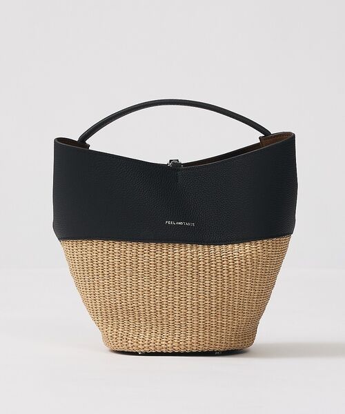 qualite / カリテ ショルダーバッグ | 【FEEL & TASTE】Lilyrafiacombi バスケットバッグ（ブラック）