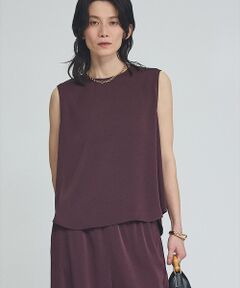 qualite / カリテ シャツ・ブラウス | クールサテンノースリーブブラウス【予約】
