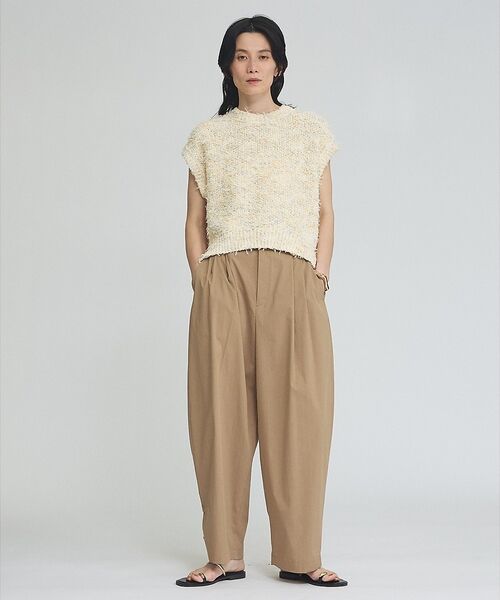 qualite / カリテ パンツ | 【接触冷感】タイプライター タックバレルパンツ【予約】 | 詳細4
