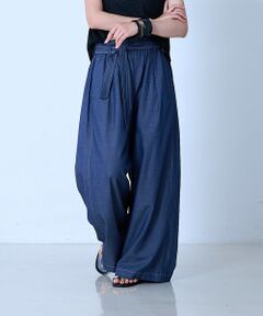qualite / カリテ デニムパンツ | 【涼やか素材】コットンリヨセルデニムワイドパンツ