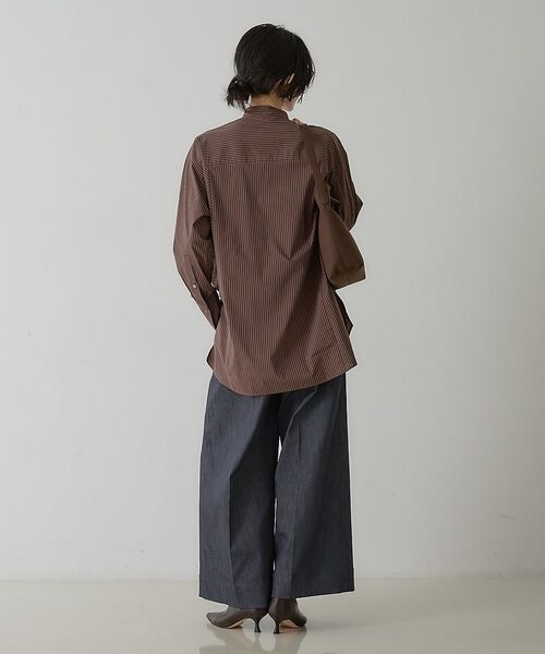 qualite / カリテ シャツ・ブラウス | ストライプスタンドカラーシャツ【予約】 | 詳細25