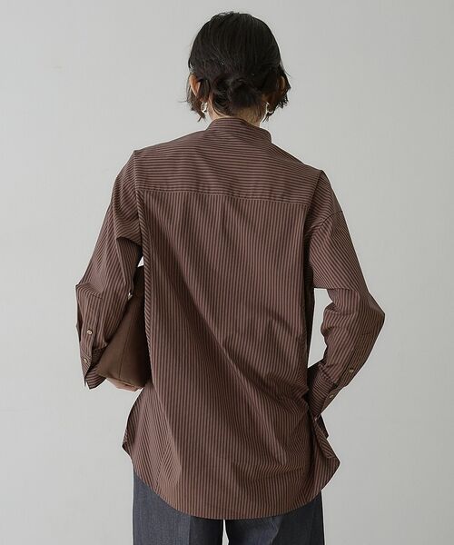 qualite / カリテ シャツ・ブラウス | ストライプスタンドカラーシャツ【予約】 | 詳細30