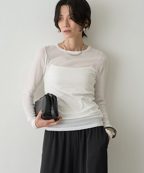 qualite / カリテ Tシャツ | 【接触冷感素材】ストレッチフライスカットソー【予約】 | 詳細1