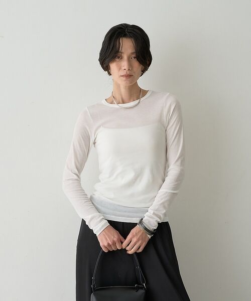 qualite / カリテ Tシャツ | 【接触冷感素材】ストレッチフライスカットソー【予約】 | 詳細2
