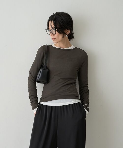 qualite / カリテ Tシャツ | 【接触冷感素材】ストレッチフライスカットソー【予約】 | 詳細18