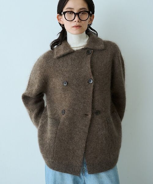 qualite / カリテ ピーコート | モヘアニットコート【予約】（アンバー）