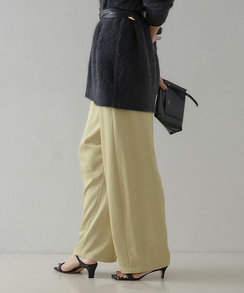qualite / カリテ パンツ | ジョーゼットサテンワイドパンツ【予約】 | 詳細5