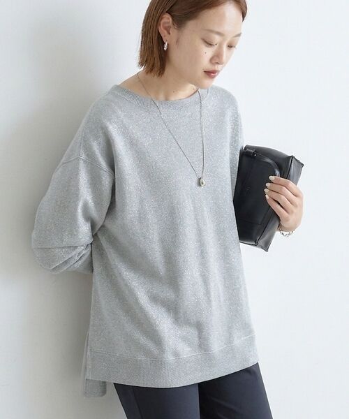 qualite / カリテ Tシャツ | ラメ裏毛プルオーバー【予約】（グレー）