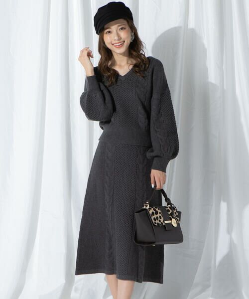 セール アラン柄ニットアップ ワンピース Queens Court クイーンズコート ファッション通販 タカシマヤファッションスクエア