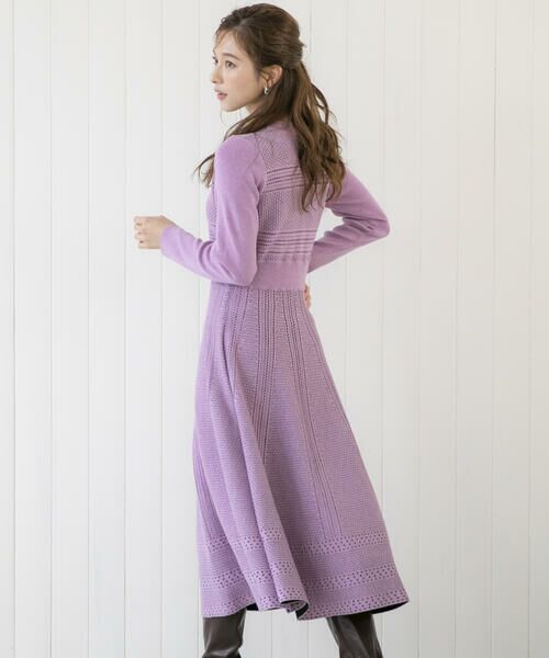 セール ダブルジャガードフレアニットワンピース ワンピース Queens Court クイーンズコート ファッション通販 タカシマヤファッションスクエア