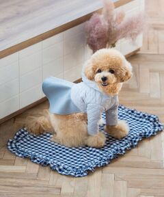 【DOG WEAR】チェックフリルリバーシブルマット