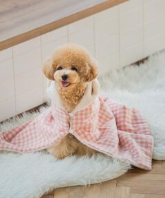 【DOG WEAR】フード付きリバーシブルブランケット