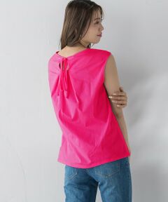 QUEENS COURT / クイーンズコート カットソー | バックリボンフレンチスリーブカットソー≪手洗い可能/UV加工≫