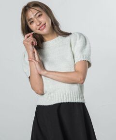 QUEENS COURT / クイーンズコート ニット・セーター | キラキララメ半袖ニット≪手洗い可能≫