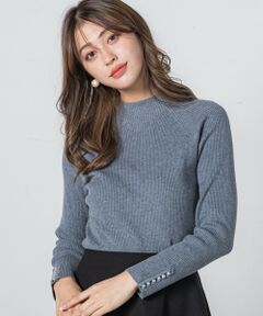 QUEENS COURT / クイーンズコート ニット・セーター | 袖口パールリブニット≪手洗い可能≫