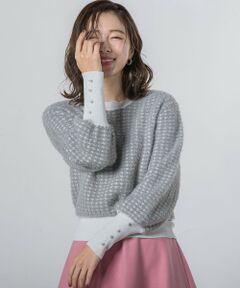 QUEENS COURT / クイーンズコート ニット・セーター | 千鳥柄ふわふわニット≪手洗い可能≫