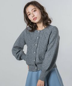 QUEENS COURT / クイーンズコート カーディガン・ボレロ | ハート柄編みカーディガン≪手洗い可能≫