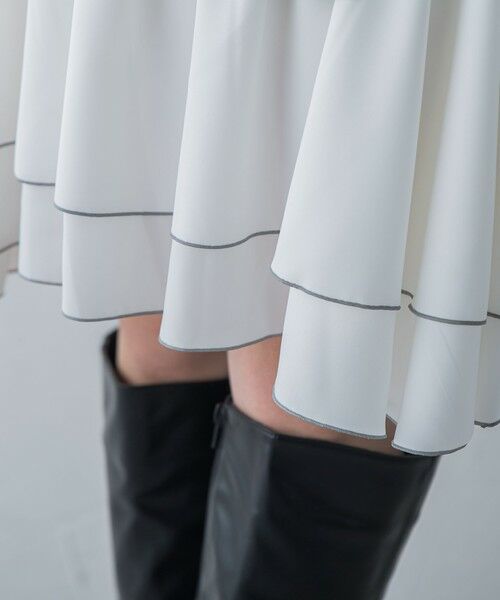 QUEENS COURT / クイーンズコート ロング・マキシ丈ワンピース | 布帛ドッキングニットワンピ≪手洗い可能≫ | 詳細20