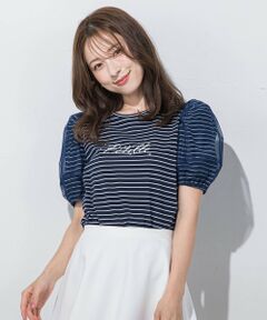 ジュエルロゴチュールパフTシャツ≪洗濯機で洗える≫