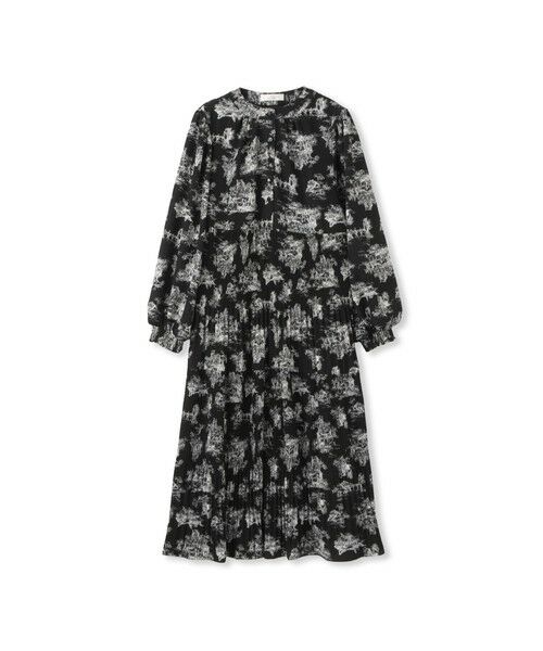 QUEENS COURT / クイーンズコート ロング・マキシ丈ワンピース | グラフィックプリーツワンピース≪洗濯機で洗える≫ | 詳細12