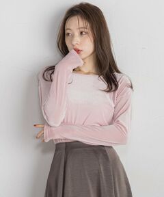 QUEENS COURT / クイーンズコート カットソー | ニュアンスベロアバックシャンカットソー≪手洗い可能≫