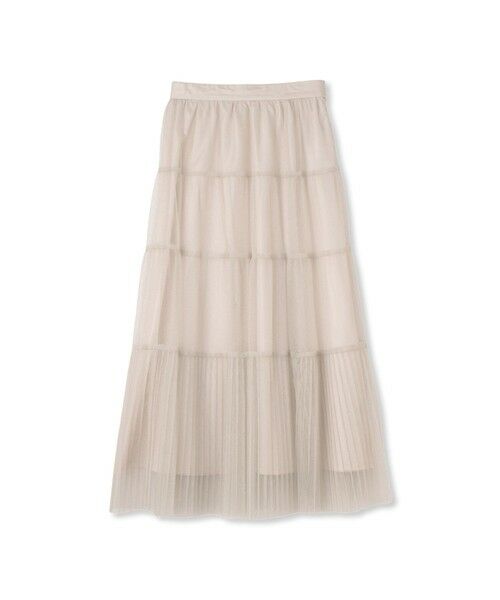 QUEENS COURT / クイーンズコート ミニ・ひざ丈スカート | ラメチュールティアードスカート≪手洗い可能≫ | 詳細4