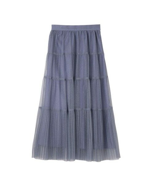 QUEENS COURT / クイーンズコート ミニ・ひざ丈スカート | ラメチュールティアードスカート≪手洗い可能≫ | 詳細16